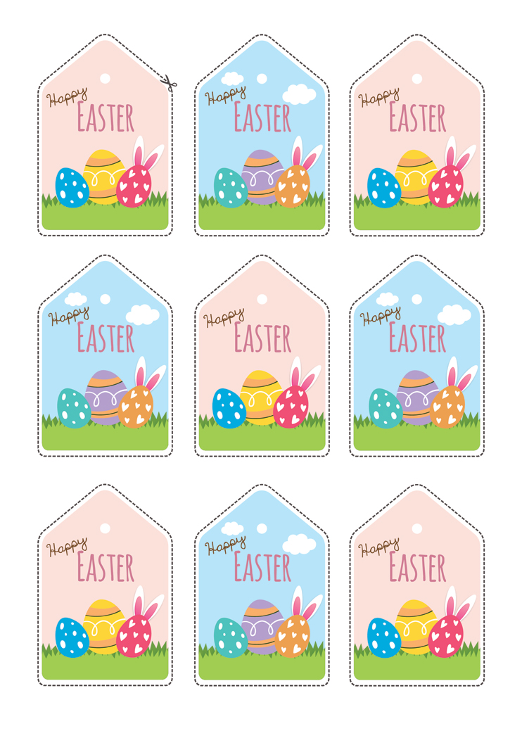 Free Printable Easter Tags For Your Gift Baskets