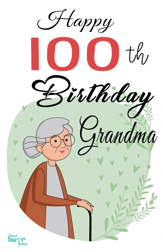 100th Birthday Card for Grandma