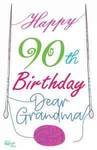 90th Birthday Card Grandma