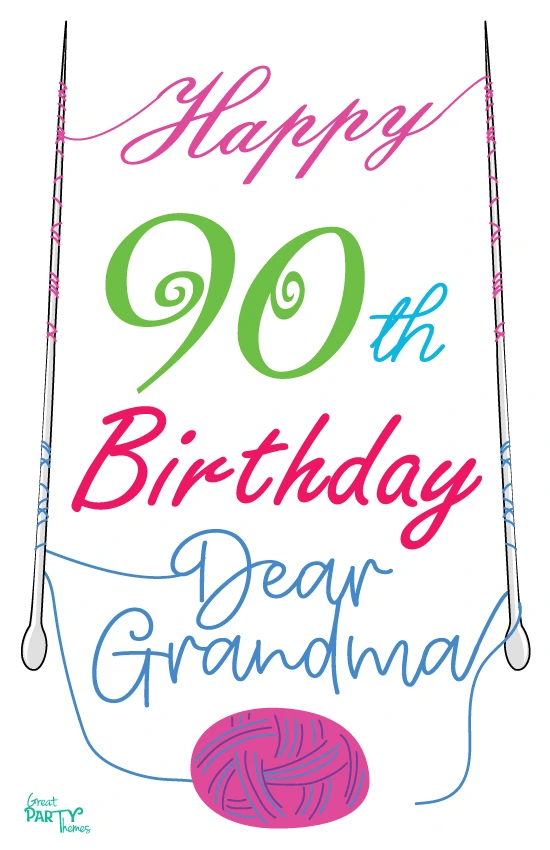 90th Birthday Card Grandma