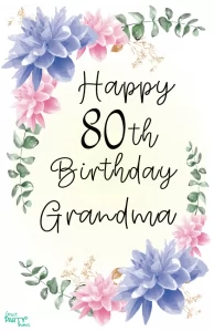 Grandma 80th Birthday Card