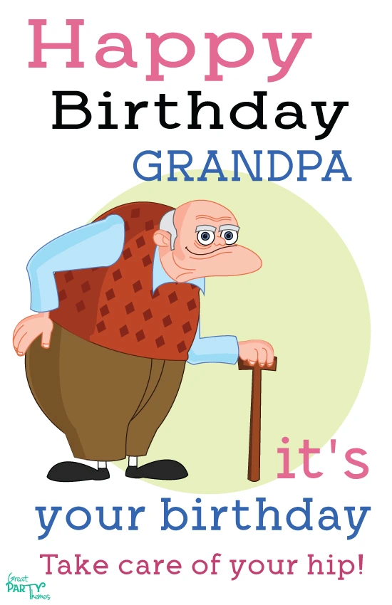 Free Printable Funny Birthday Cards for Grandpa