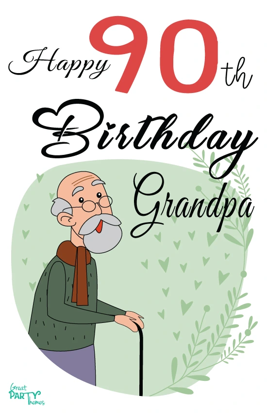 Grandpa 90th Birthday Card