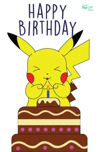 Free Pokemon Birthday Card Template
