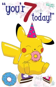 Pokemon 7th Birthday Card