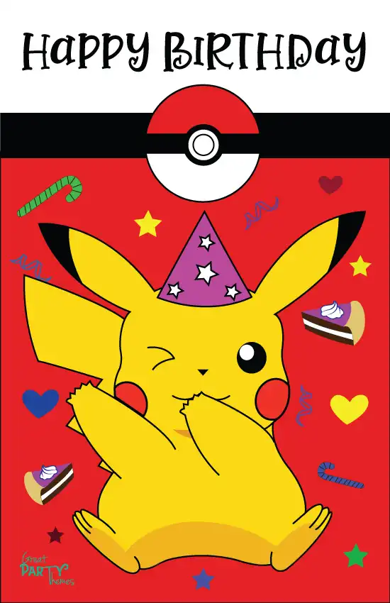 Free Printable Pokémon Birthday Cards