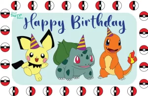 Pokemon Themed Happy Birthday Card Printable